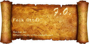 Feik Ottó névjegykártya